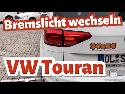 VW Touran brake light change / indicator replacement bulbs
