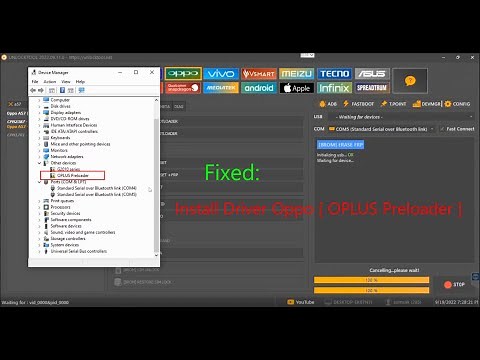 Oplus Preloader Driver install / ติดตั้งไดร์เวอร์ Oppo ออปโป้ ทุกรุ่น