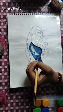 Female Figure Study in Poster Colour | Saree Drape Art #armescstudio #femalefigurepose #indianart