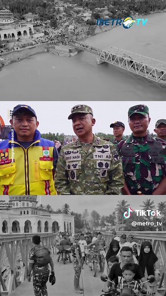 Jembatan Sementara (Bailey) Teupin Mane di Kecamatan Juli, Kabupaten Bireuen, Aceh, kini telah selesai dibangun dan mulai dapat dilalui masyarakat sejak Minggu (14/12/2025). Rampungnya jembatan ini disambut dengan rasa syukur dan bahagia oleh warga karena kembali membuka akses penting yang menghubungkan Desa Beunyot dan Desa Teupin Mane. Pemerintah bergerak cepat membangun jembatan Bailey sebagai langkah tanggap darurat untuk memulihkan konektivitas wilayah pascabencana. Kehadiran jembatan ini m