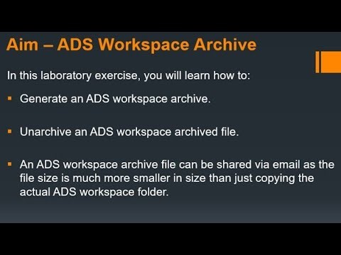 How to Archive and Unarchive ADS workspace