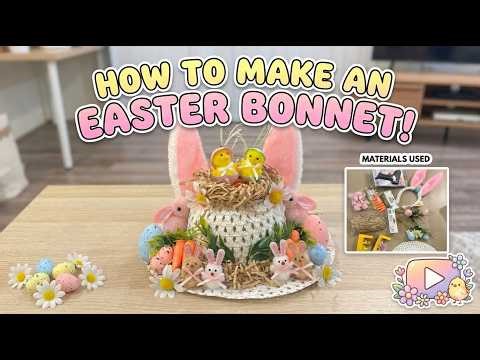 How to Make an Easter Bonnet 🐰 | Easy DIY Easter Hat Idea #eastercrafts