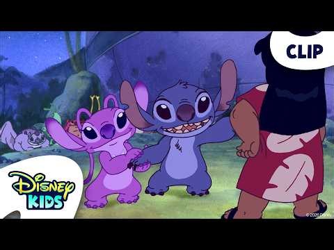 Angel Rescues Stitch from Gantu 💙💗 | Lilo & Stitch: The Series | ‪@disneykids‬