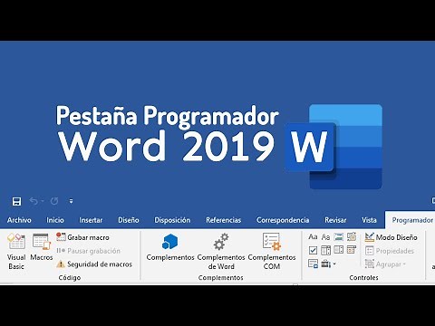 Activar Pestaña programador en Word 2019