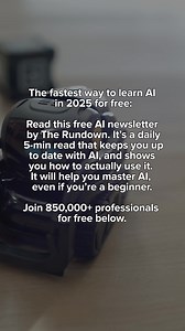 1.3K reactions · 121 shares | AI won't replace you, but a person using AI will. Join 800,000+ readers and learn how to use AI in just 5 minutes a day (for free). | The Rundown | Facebook