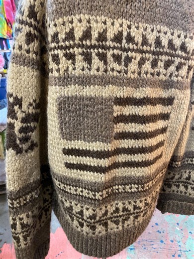 Vintage Ralph Lauren Wool Sweater With the American Flag - Etsy