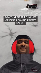 It's that time of year again😂😂 Be safe out there and we do not recommend fishing on that much ice! | StrikeMaster Ice Augers