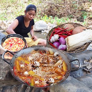 29K views · 631 reactions | Hello and Welcome to Rina Adventure Anywhere . Today we have new video " Octopus curry spicy delicious with mushroom using Coconut water recipes - Survival cooking in forest" We mostly sharing about Adventure, Camping, Cooking vidoes and others unique cooking skills in the forest. We hopefully you enjoy and support us. Thank you SO MUCH #yummyfood #cooking #eat #recipes #foodie #deliciousfood #food | Rina Adventure Anywhere | Facebook