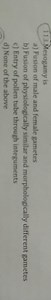 Mesogamy is a) Fusion of male and female gametes b) Fusion of p... | Filo