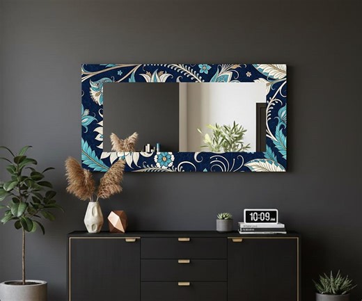 Luxury Wall Accent Mirror – Contemporary Glass Frame Design - Etsy