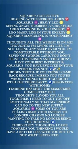 AQUARIUS COLLECTIVE TAROT ♒✨: PERSON'S CURRENT THOUGHTS