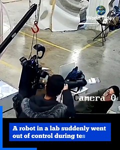 139K views · 843 reactions | A robot in a lab suddenly went out of control during testing | World Today | Facebook
