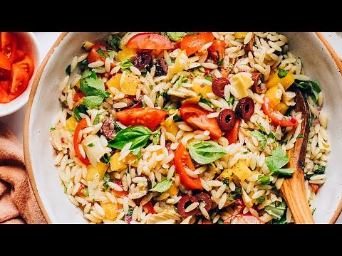 Mediterranean-Inspired Orzo Pasta Salad | Minimalist Baker Recipes