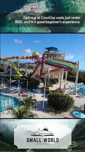 Ziplining in CocoCay, Bahamas | Thrill Waterpark at Royal Caribbean's Private Island #shorts