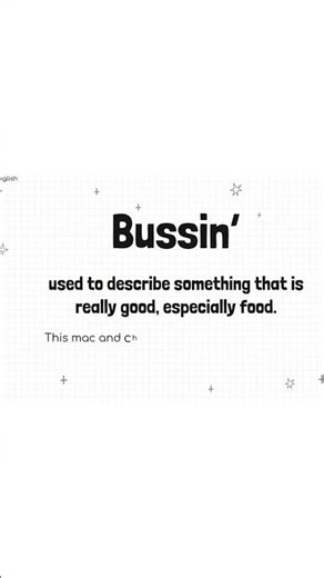 Meaning of Gen Z Slang Bussin' #english #learnenglish