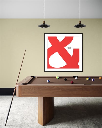 Red Ampersand Typography Wall Art Digital Download Bold Modern Printable Poster Minimalist Graphic Design Home Office Decor - Etsy