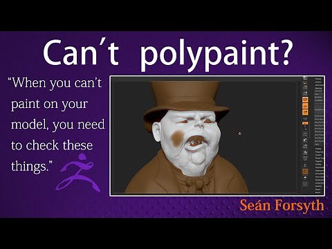 Suddenly can't paint your model in ZBrush?