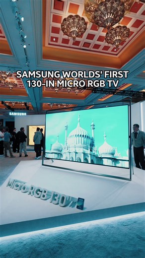Unveiled at CES 2026: The World’s First 130” Micro RGB TV #TheFirstLook #CES #CES2026 *Based on internal research as at 17 November 2025. VDE Testing and Certification Institute has tested and positively evaluated that the RGB Micro LED size is ≤ 100 µm. Test Report 331701-TL6-, valid until 8 July 2026. | Samsung
