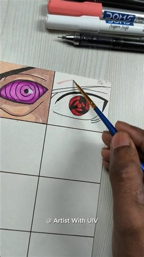 ✨ Obito Uchiha 👁️ from Naruto (eye 🤯 drawing) #short #naruto #art
