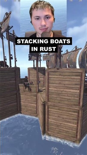 BOAT STACKING IN RUST #shorts #rust #gaming
