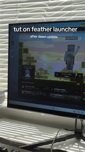 feather client tut, feather launcher tut. #featherclient #minecraft #dawn #feather #update