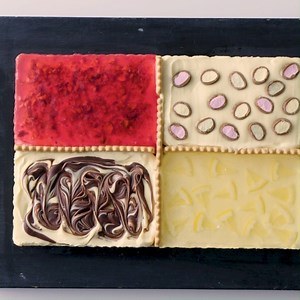 Four cheesecakes. One tray. Amazing world. Get the recipe: http://bit.ly/32klzAm | Taste.com.au