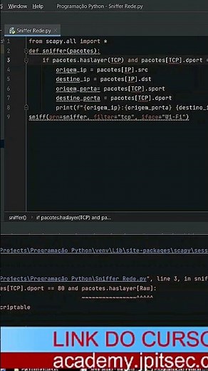 #shorts - Curso de Python para Hackers