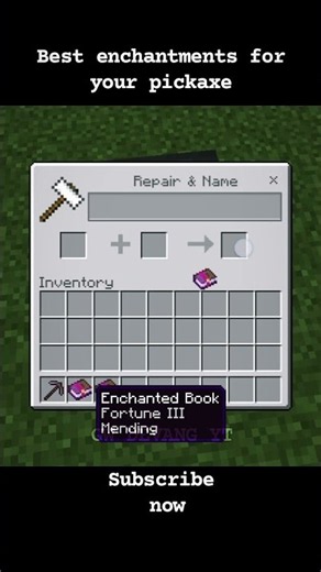 Best Pickaxe Enchantments in Minecraft! ⛏️ #shorts