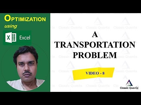8.Transportation problem | Optimization using Excel