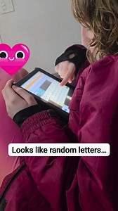 It looks like random letters — but this is alphabet scanning on an AAC device. She’s exploring sounds by moving through letter patterns in order. This supports: • device control • auditory feedback • pattern learning • early communication Learning to communicate isn’t always linear. #AAC #AutismCommunication #NonSpeaking #AssistiveTechnology #Neurodiversity #AutismParent #InclusiveCommunication | Rachel Hilz