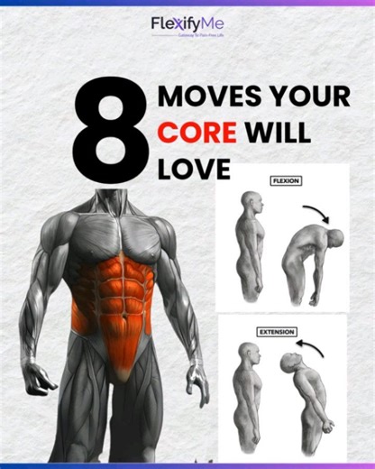 Flexifyme Physiotherapy & Pain Management on Instagram: "A strong core workout is not just about looking fit it’s about protecting your spine, improving balance, and moving without pain. These core strengthening exercises are designed by experts to activate your deep stabilizers, glutes, and abs in the safest way. Unlike generic gym moves, our physiotherapy exercises target your hips, back, and posture helping you unlock better movement. By focusing on hip mobility exercises, you’ll feel lighter