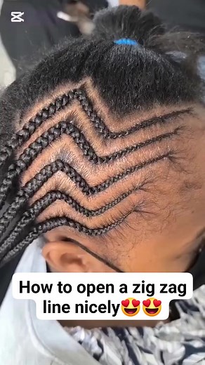 74K views · 1K reactions | How to open zig zag line⚡️﫶 #viralreels | Natty hair designs | Facebook