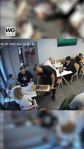 Dinner Disaster Moment: Server Drops Tray, Food Goes Flying!