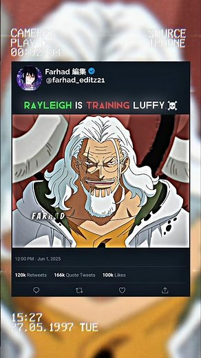 Rayleigh Is training Luffy☠️ #onepiece #luffy #rayleigh