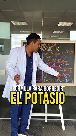 Corrección de hipopotasemia: Fórmulas y consejos