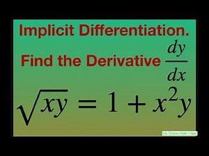 Find derivative implicitly with respect to x for sqrt(xy) = 1 + x^2 y