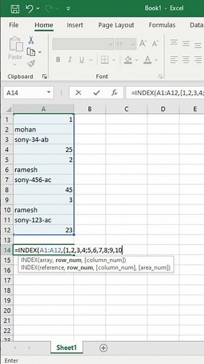 🔥 How To Use INDEX Formula in Excel Like a Pro 💻📊 |