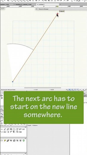Master The Art Of Drawing Arcs At A Tangent #vectorworks #jonathanpickup