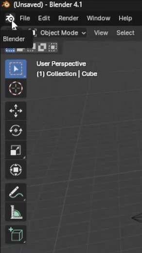 Aprende a Usar el Menú de Blender | Primer componente #blender #software #diseño3d