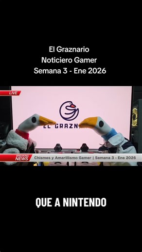 Super Goose Bros on Instagram: "El Graznario: Noticiero Gamer Semana 3 - Enero 2026 En éste episodio te traemos los siguientes chismes: - La Nintendo Switch 2 tuvo muy malas ventas en Navidad y las acciones de Nintendo cayeron un 33%, muchos ya comparan a la consola con la Wii U - ¿Capcom te va a cobrar por tener más FPS? - Un jugador ya pudo jugar Grand Theft Auto 6 - Hubo una explosión en las oficinas de Rockstar encargadas del desarrollo de GTA 6 - Lo que faltaba… Monitores con IA que te ayud