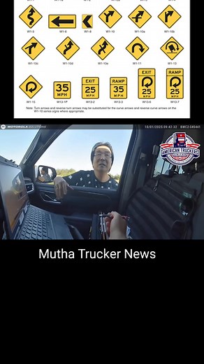 What sign has a number 35 and 2 people walking? Follow American Truckers United Mutha Trucker News Secretary Sean Duffy | Mutha Trucker News