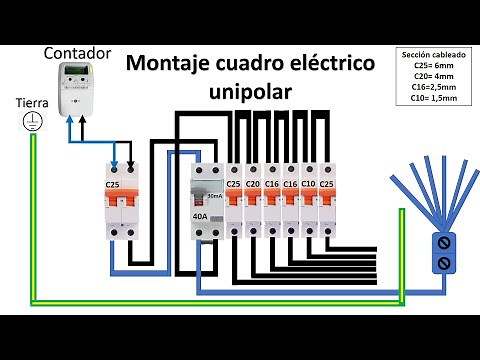 Como realizar cableado en cuadro eléctrico unipolar