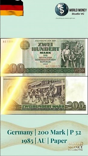 Five Real German Banknotes- One Country- Five Moments in Time.