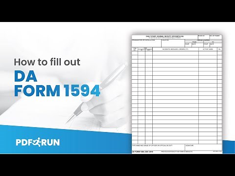 How to Fill Out DA Form 1594 Online | PDFRun