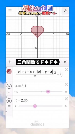 ハートの関数アートを簡単に作る方法
