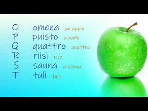Pronunciation of the FINNISH alphabet