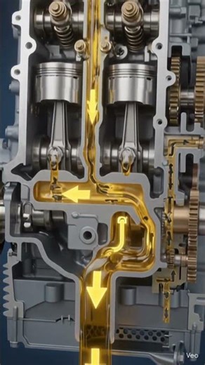 Inside a Car Engine: Stunning 3D Animation & Oil Flow Explained! #3danimation #engineanimation #ai