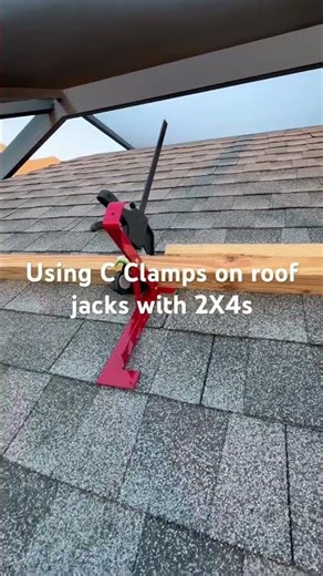 Using sea clamps on roof jacks with two by fours probably not a safest idea