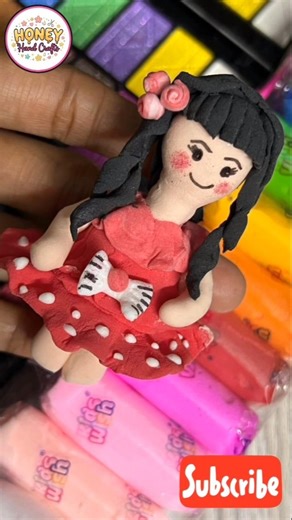Cute Clay Doll | Easy DIY Art 👧 #shorts