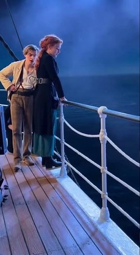 Titanic BTS: Quiet Night on the Bow Deck 🎬💙 #TitanicBTS #NightScene #BehindTheScenes